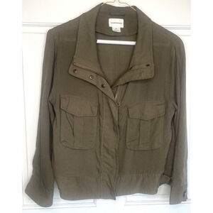 Club Monaco Olive Bomber Jacket